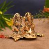 Laxmi Ganesh Oil Lamp Diya - Metal