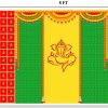 Decorative Backdrops, Ganesha pooja, Housewarming Backdrop  Cloth Pooja Decoration Traditional Background Curtain