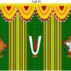 Decorative Backdrops, Ganesha pooja, Housewarming Backdrop  Cloth Pooja Decoration Traditional Background Curtain