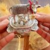 German silver-Gold plated cow calf