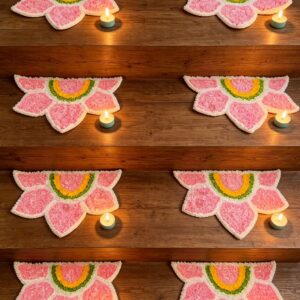 None woven Rangoli Mats